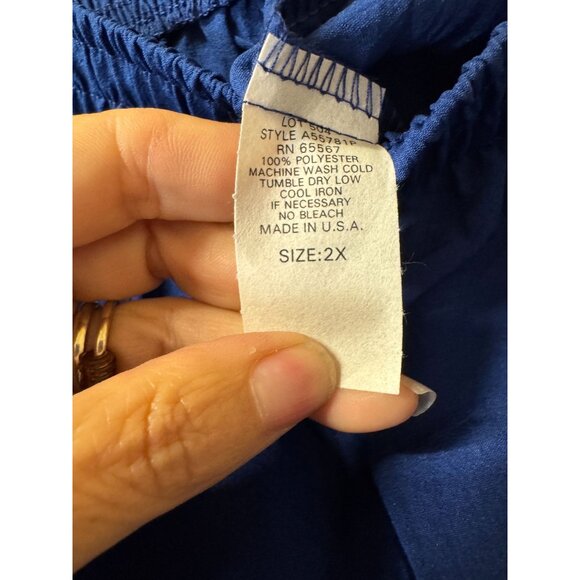 Sport Savvy Mandarin Collar LeChute Jacket Pants Set 2X Blue‎ Abstract Button-Up - Picture 9 of 9